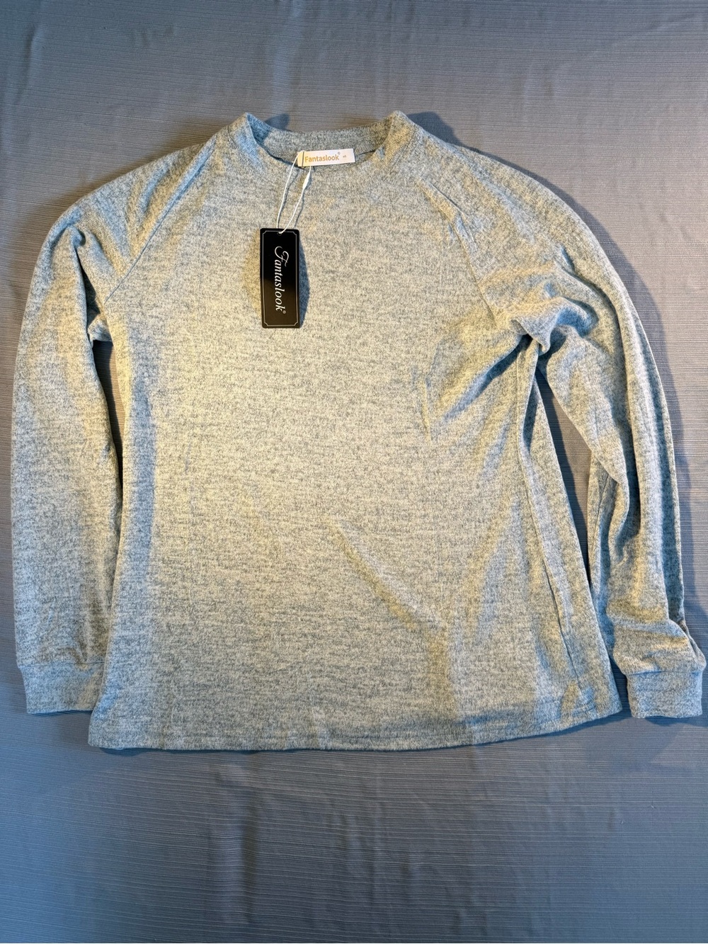 Fantaslook Women's Crewneck Pullover Sweater - Light Heather Gray